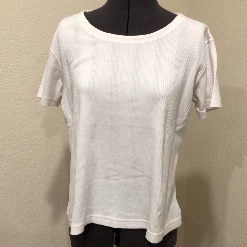 LizSport Petite Ribbed Tee